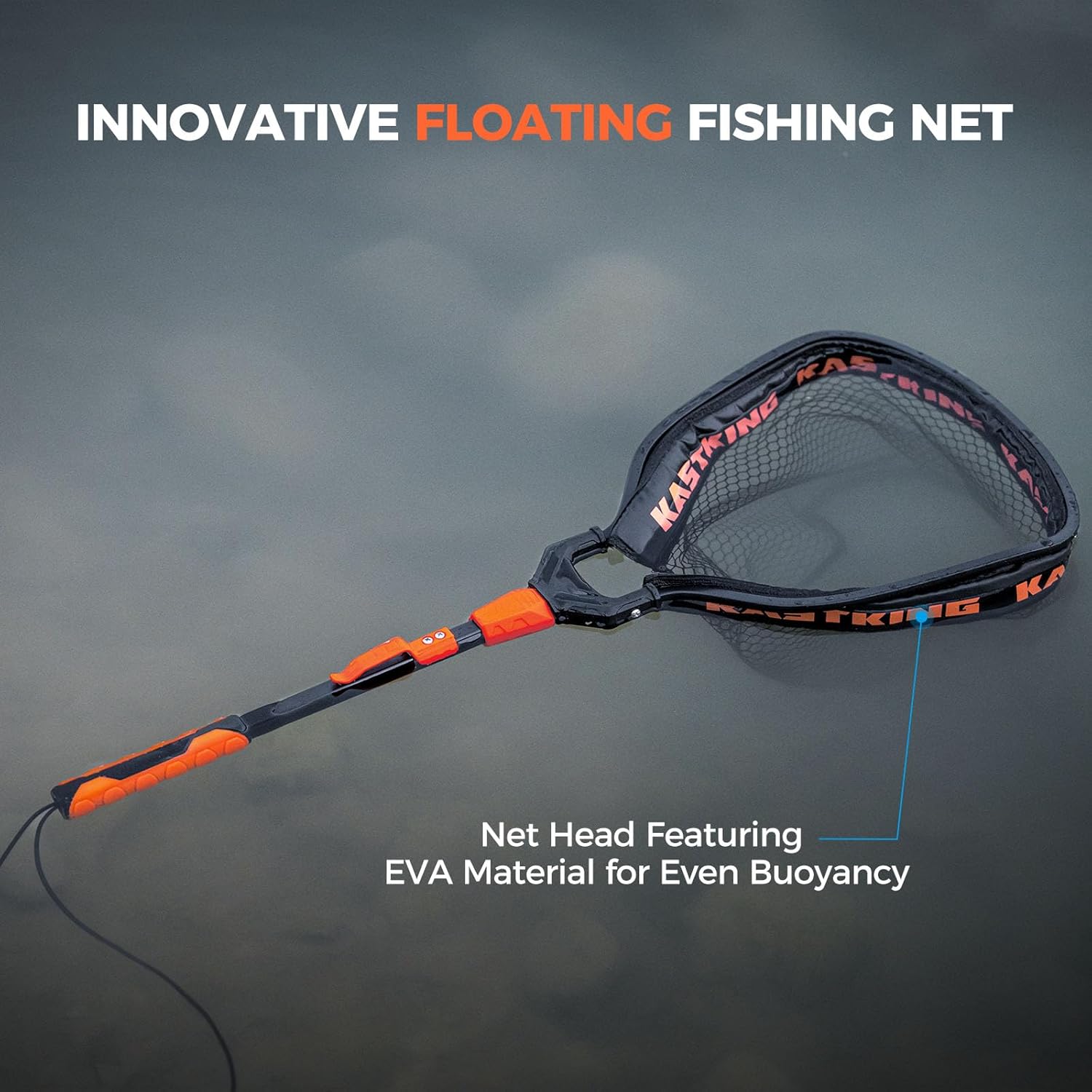 KastKing Titanet Fishing Net, Durable Aluminum Handle, Non-Slip Hi-vis Grip, Compact Storage Bag & Lanyard, Ideal for Kayak & Wading Fishing, Two Nets Options - Image 4