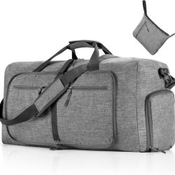 Travel Duffle Bag for Men, 65L 85L 115L Foldable Travel Duffel Bag with Shoes Compartment Overnight Bag for Men Women